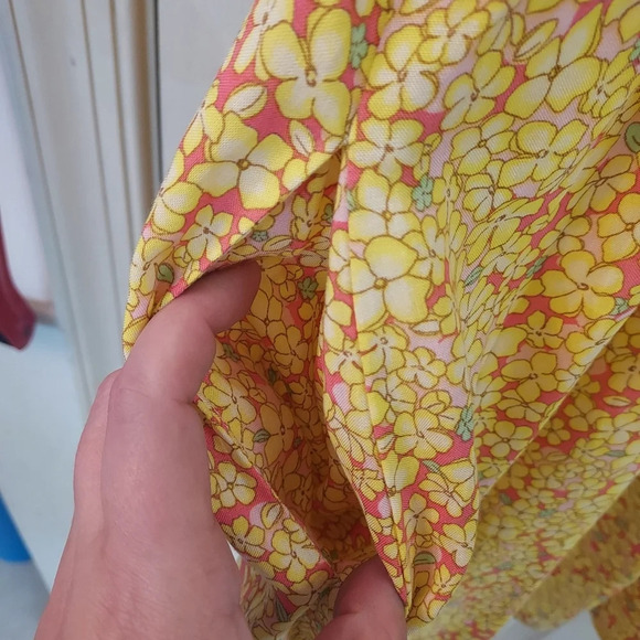 NWT Wild Fable Vibrant Yellow Floral Mini Dress in Size XXL - Picture 8 of 10